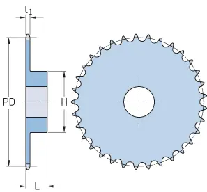 Sezónní Sleva Řetězové kolo 08B1-55 zubů-disk s nábojem